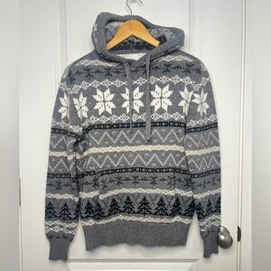 American Eagle 🦅 AE Fair Isle Sweater Hoodie Men’s Size (S)